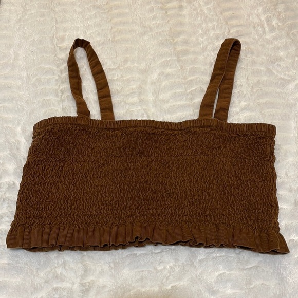 American Eagle Tops - American Eagle Brown Vintage Tube Top with Detachable Straps